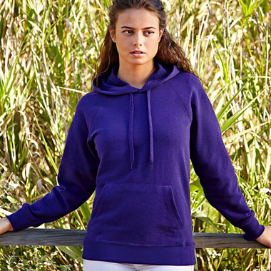 XS-2XL Fruit of the Loom  Lady-Fit Light weight Hooded Sweatshirt Size